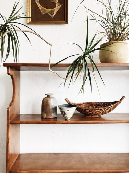 Vintage Maple Keyhole Shelf