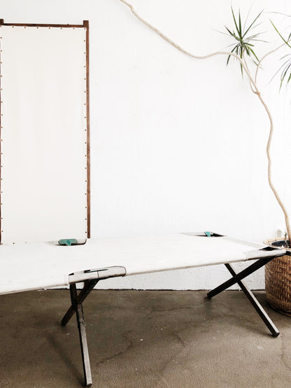 Vintage Canvas Camp Cot