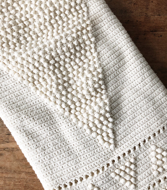 Vintage Popcorn Stitched Blanket