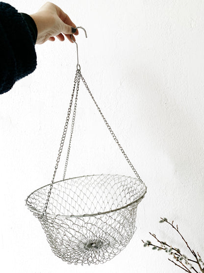 Vintage Hanging Wire Basket