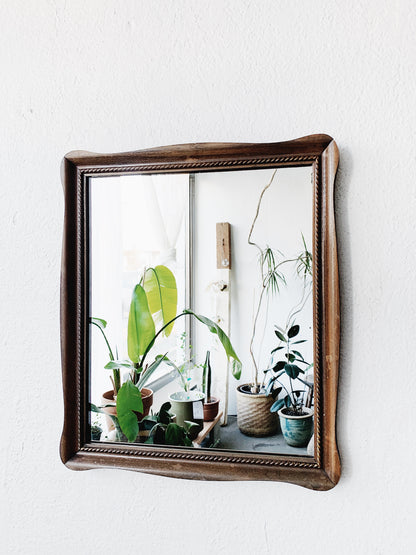 Vintage Wood Framed Mirror