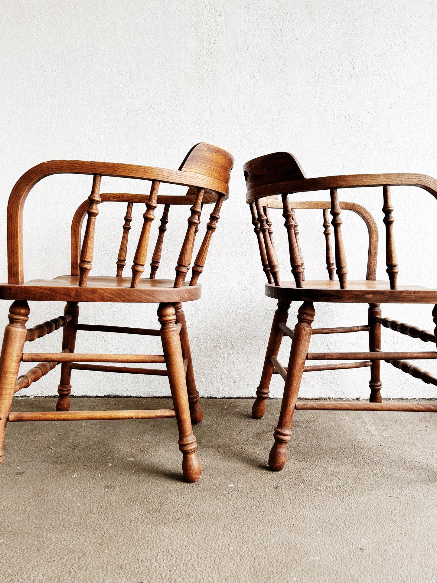 Vintage Oak Captains Chair