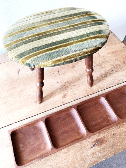 Vintage Divided Teak Tray