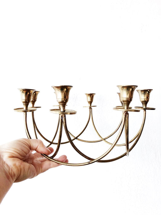 Vintage Mid Century Brass Candelabra