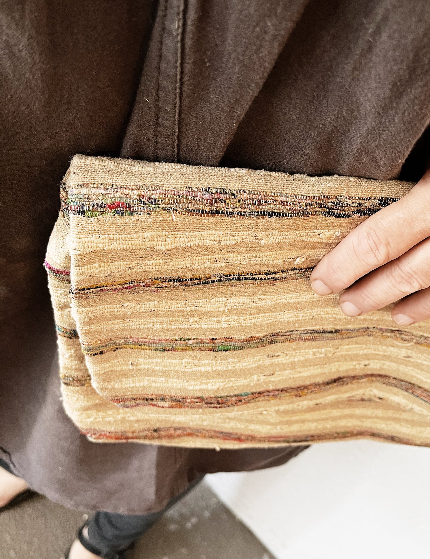Vintage Woven Envelope Clutch