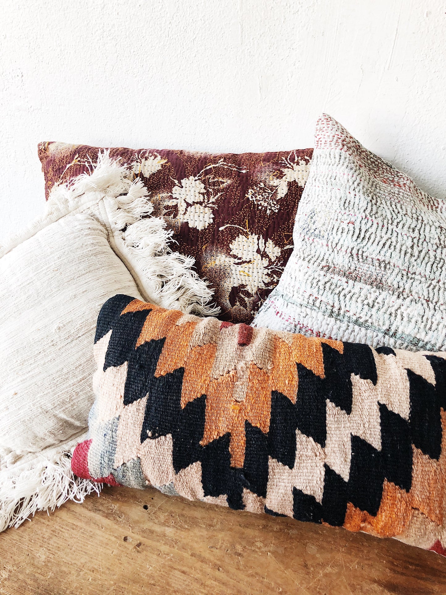 Vintage Kantha Quilt Pillow Cover