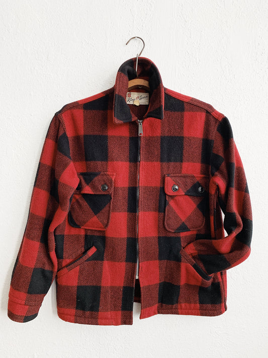 Vintage Wool Buffalo Plaid Jacket