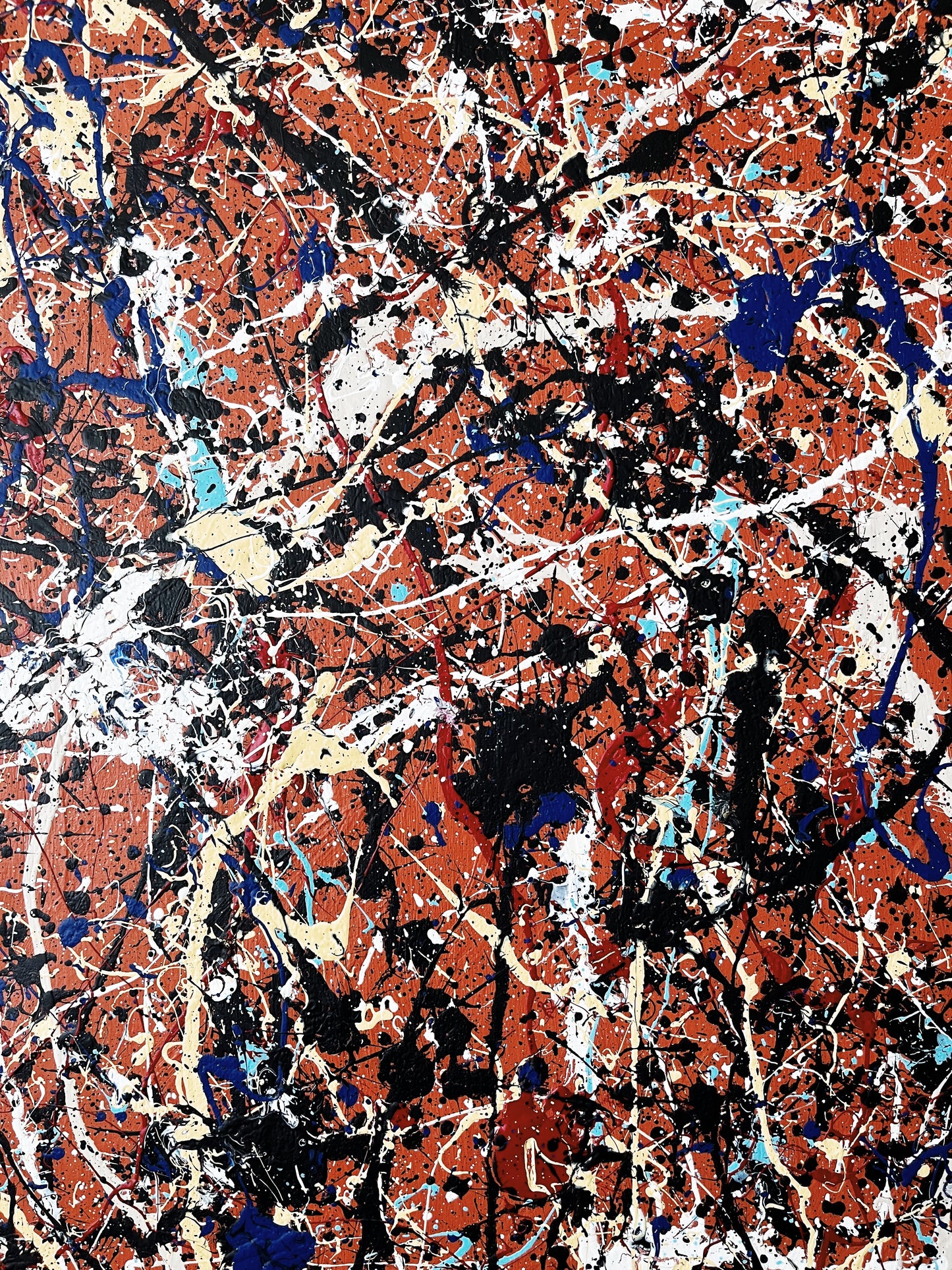 Vintage Pollock Style Abstract Painting
