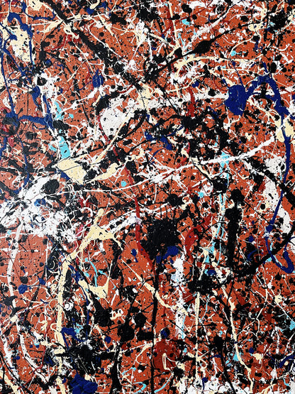 Vintage Pollock Style Abstract Painting