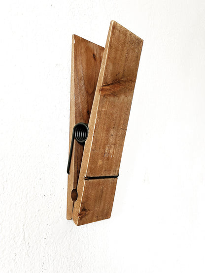 Extra Large Vintage Wood Paperclip