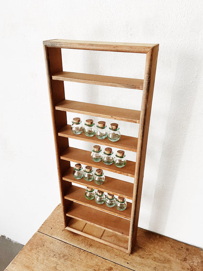 Vintage Wood Apothecary Shelf