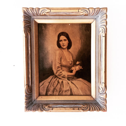 Vintage Framed Victoria Bell Print