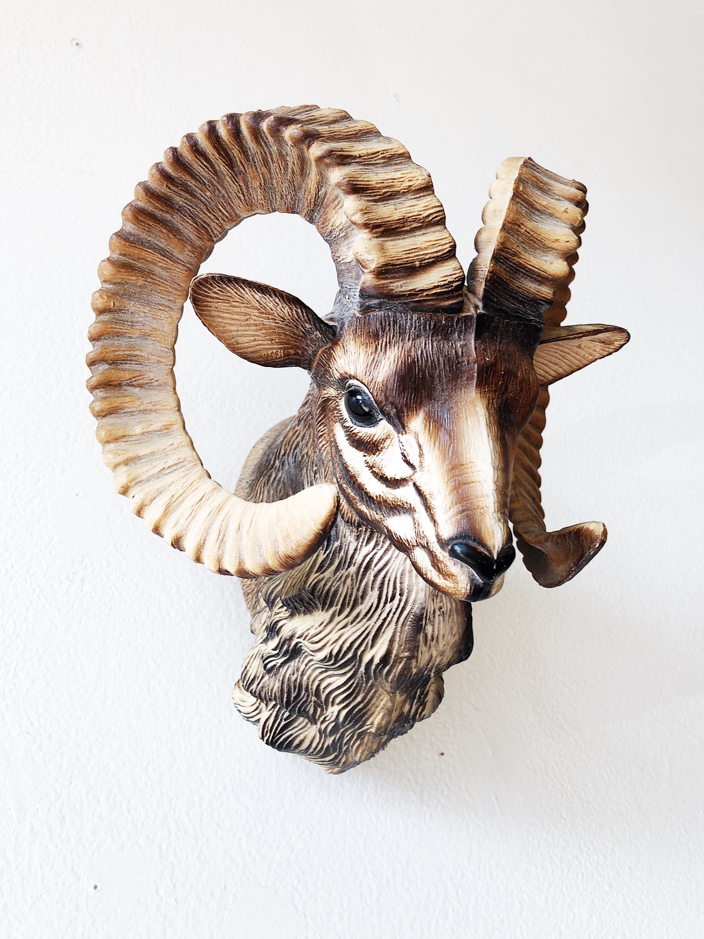 Vintage Resin Ram’s Head