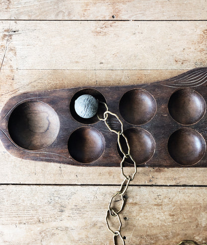 Giant Carved Mancala Board