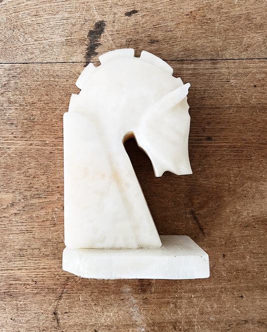 Deco Era Marble Trojan Horse Bookend