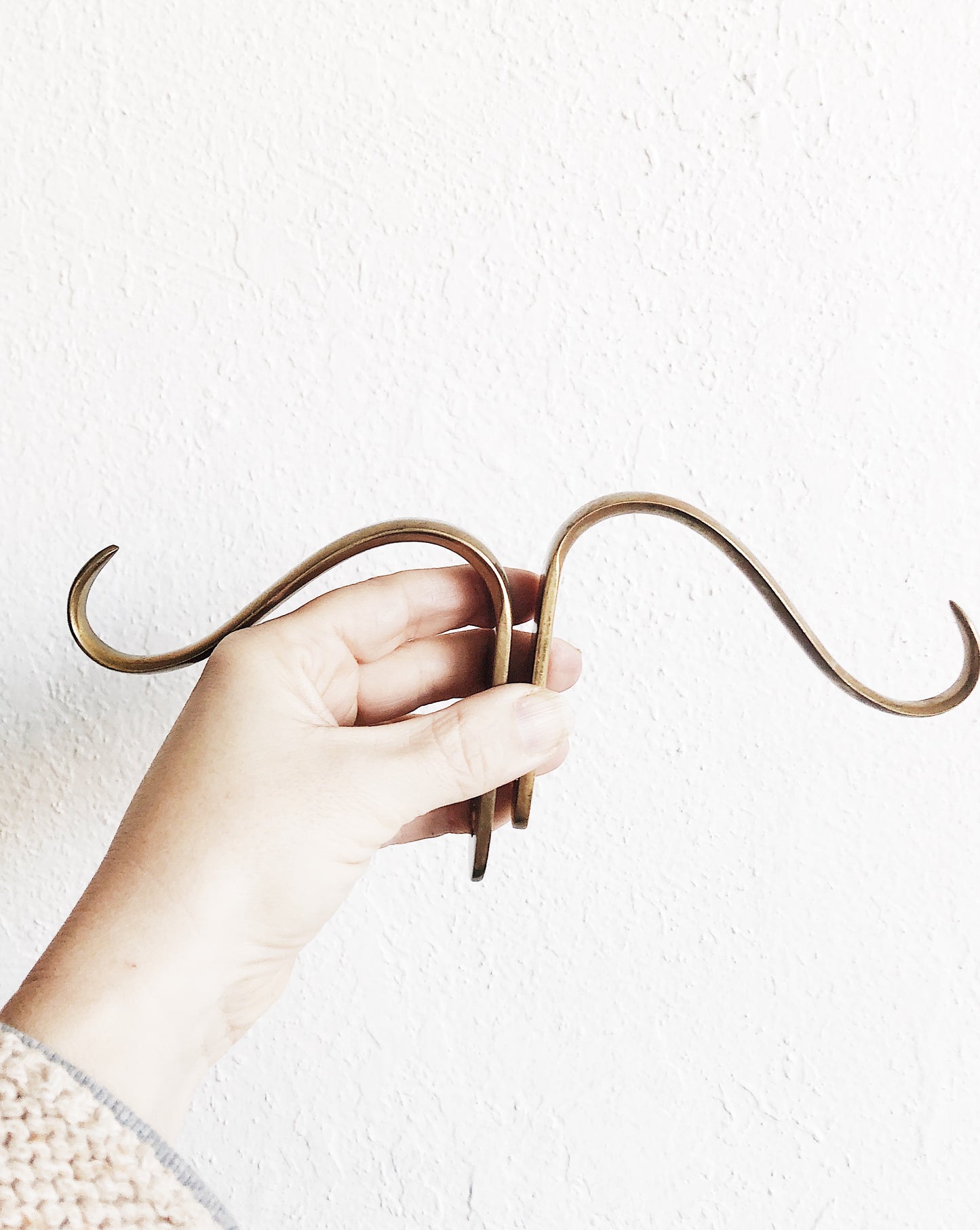 Vintage Brass Hooks - Pair