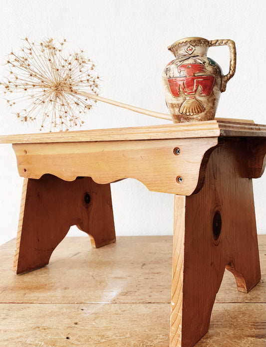 Vintage Pine Folk Stool