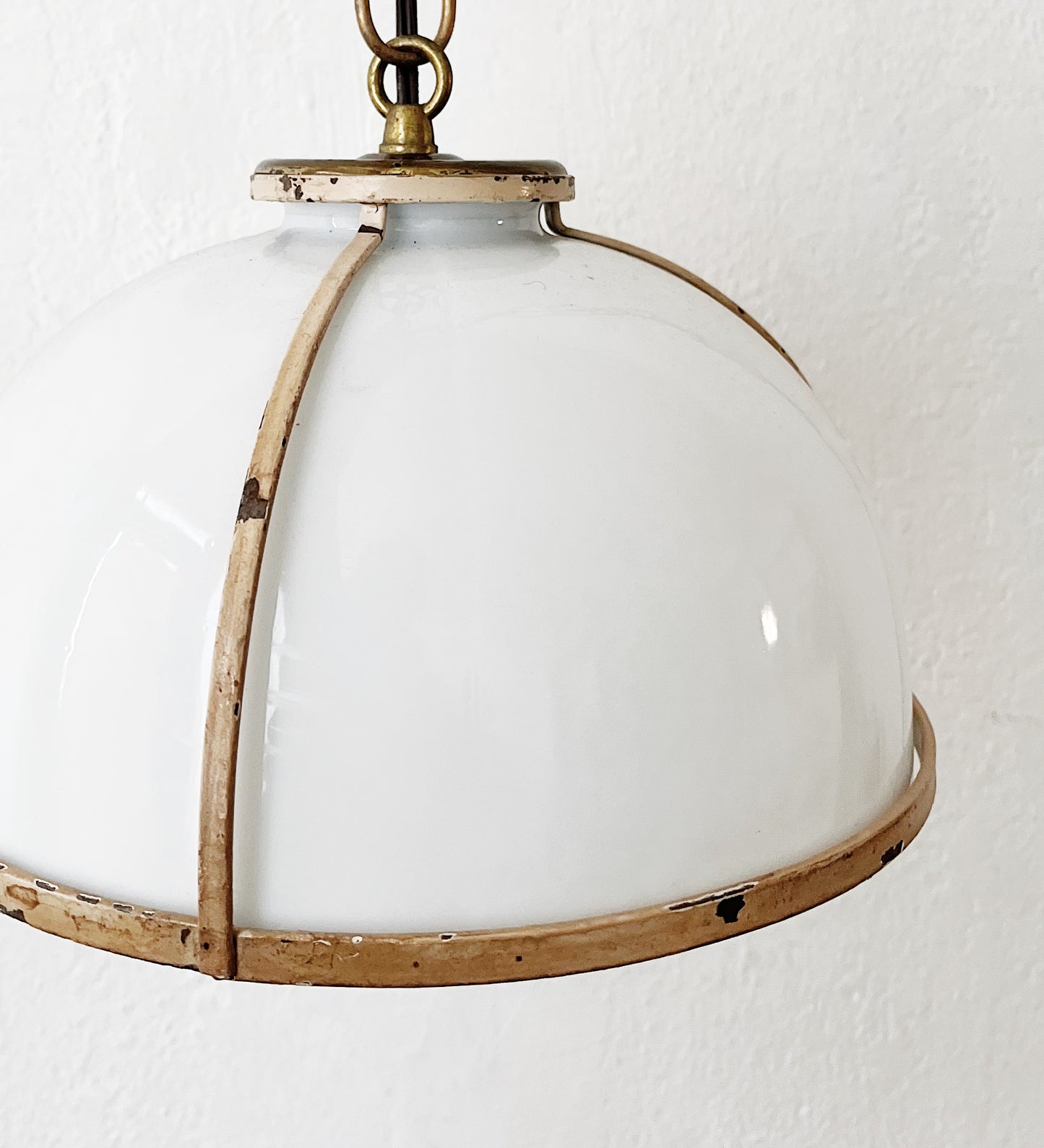 Vintage Milk Glass Pendant Lamp