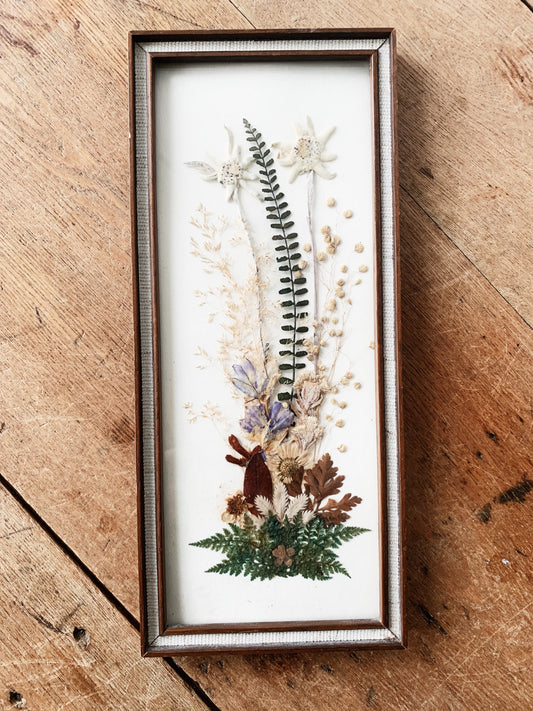 RESERVED Vintage Framed Dried Flowers