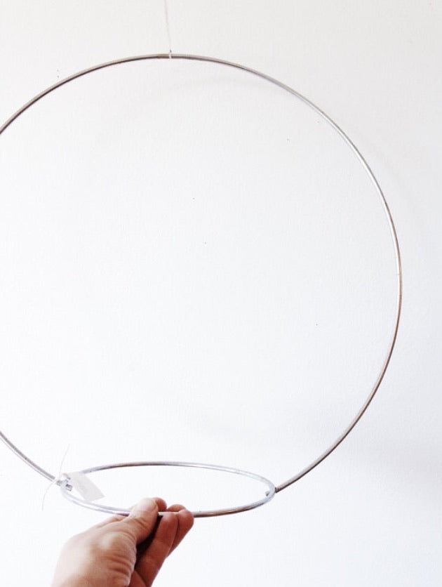 Vintage Minimal Chrome Circle Planter