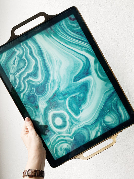 Resin and Brass Tray