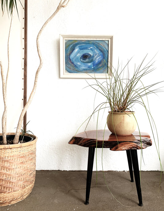 Vintage Handmade Live Edge Side Table