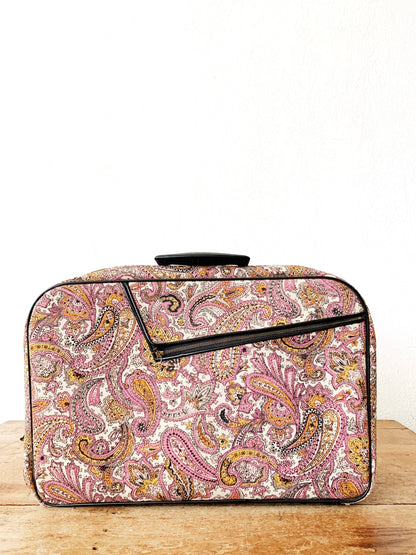 Vintage Paisley Suitcase with Keys