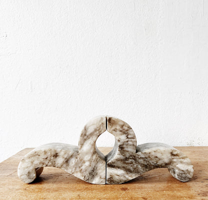 Mid Century Marble Bookends