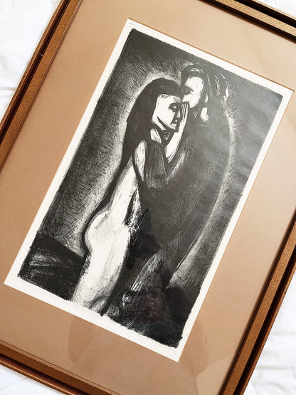 Vintage Original Framed Etching