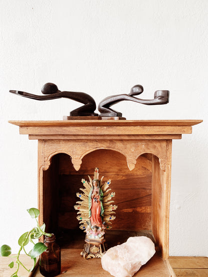 Mid Century Wood Sculpture