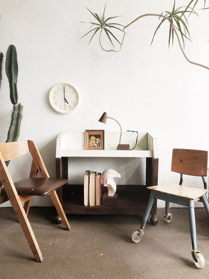 Mid Century Metal Rolling Shelf