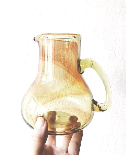 Vintage Halvärsson Kingwell Art Glass Pitcher
