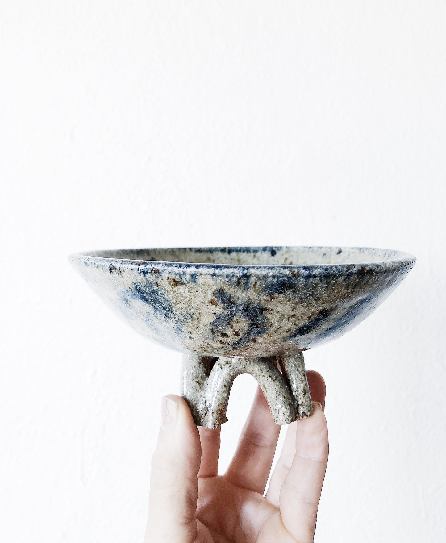 Vintage Handmade Pedestal Dish