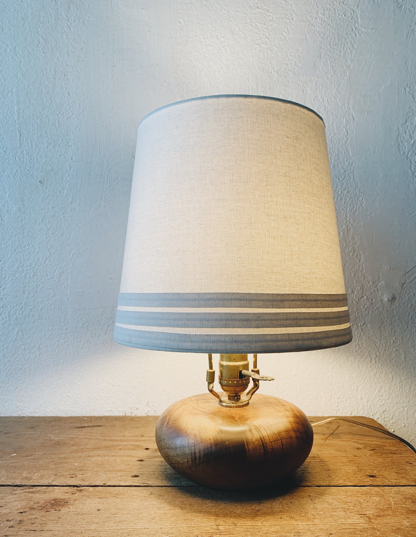 1940’s Handmade Wood Orb Lamp