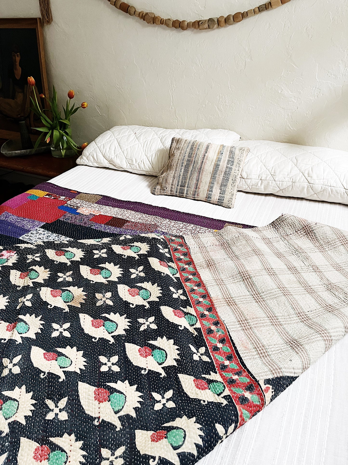 Handmade Cotton Kantha Quilt