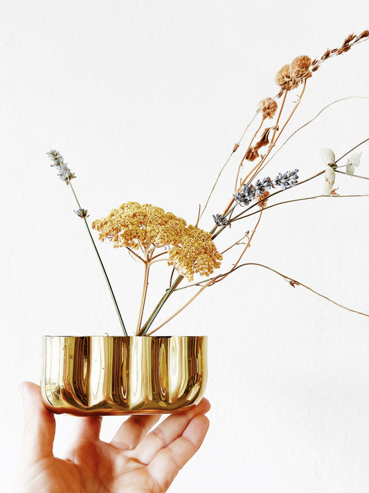 Vintage Brass Flower Frog