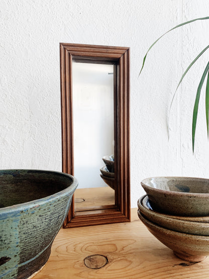 Vintage Petite Wood Mirror