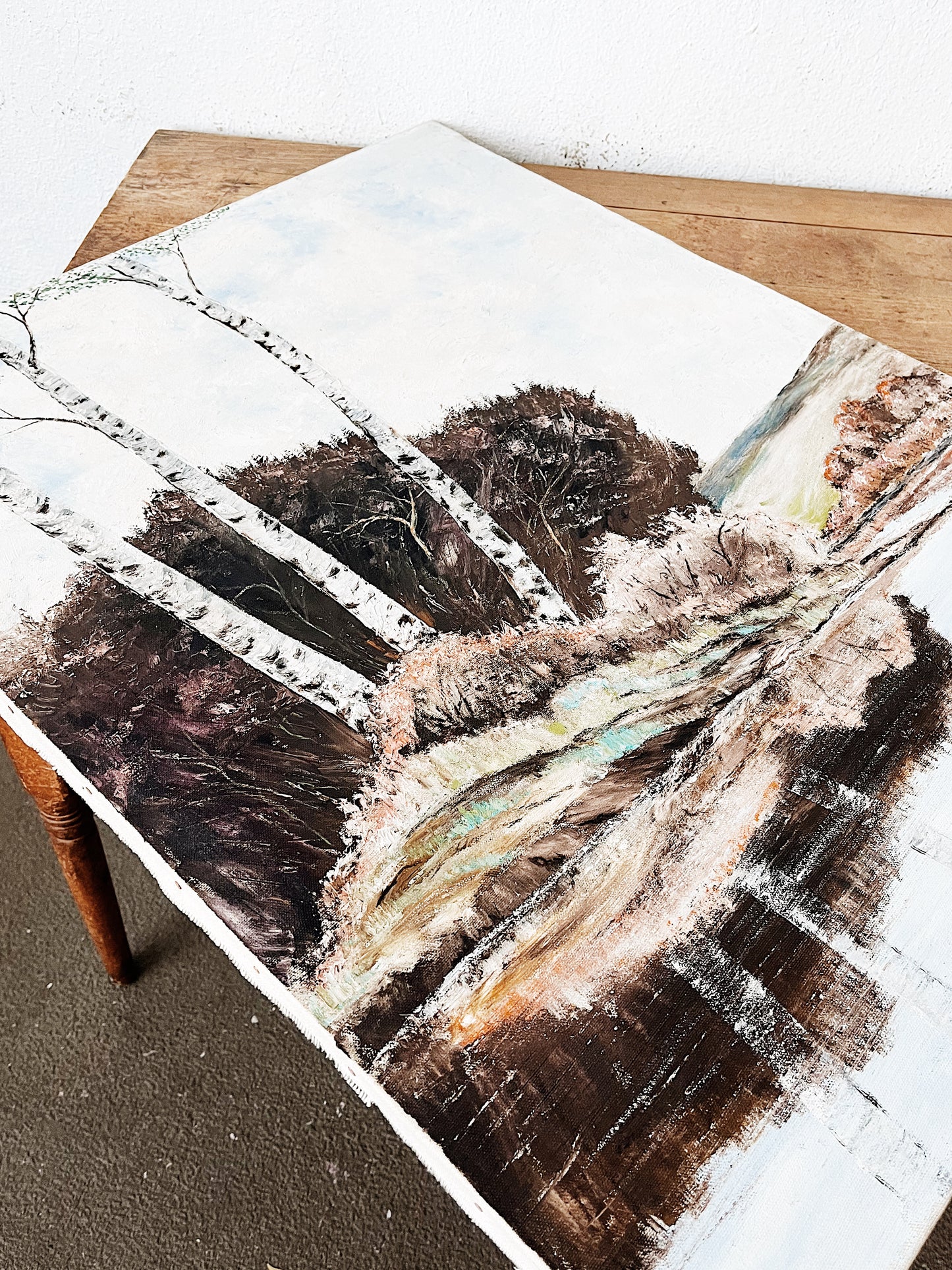 Large Vintage Landscape Painting