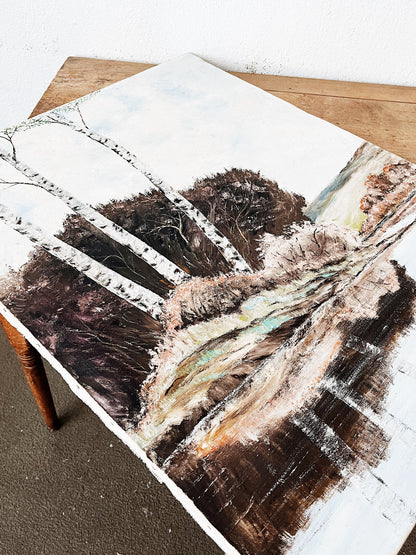 Large Vintage Landscape Painting
