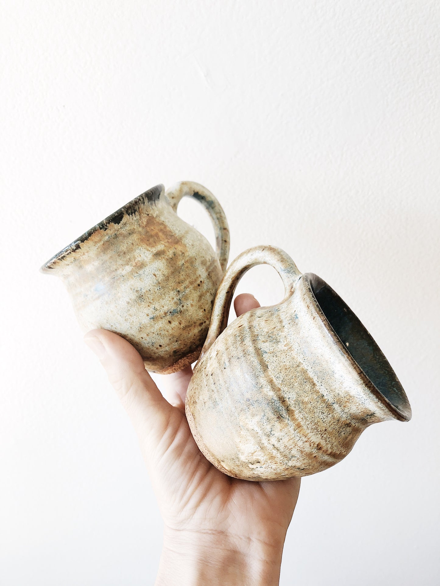 Vintage Handmade Mug Pair