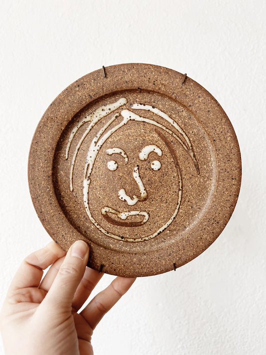 Original Vintage Stoneware Art Plate