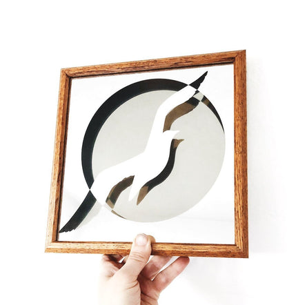 Vintage Dimensional Art Shadowbox Mirror