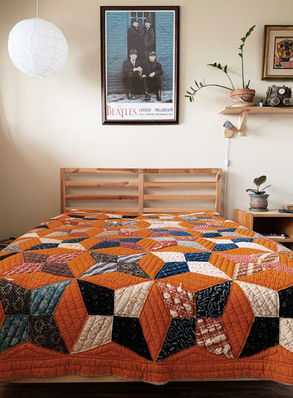 Antique Star Pattern Cotton Quilt