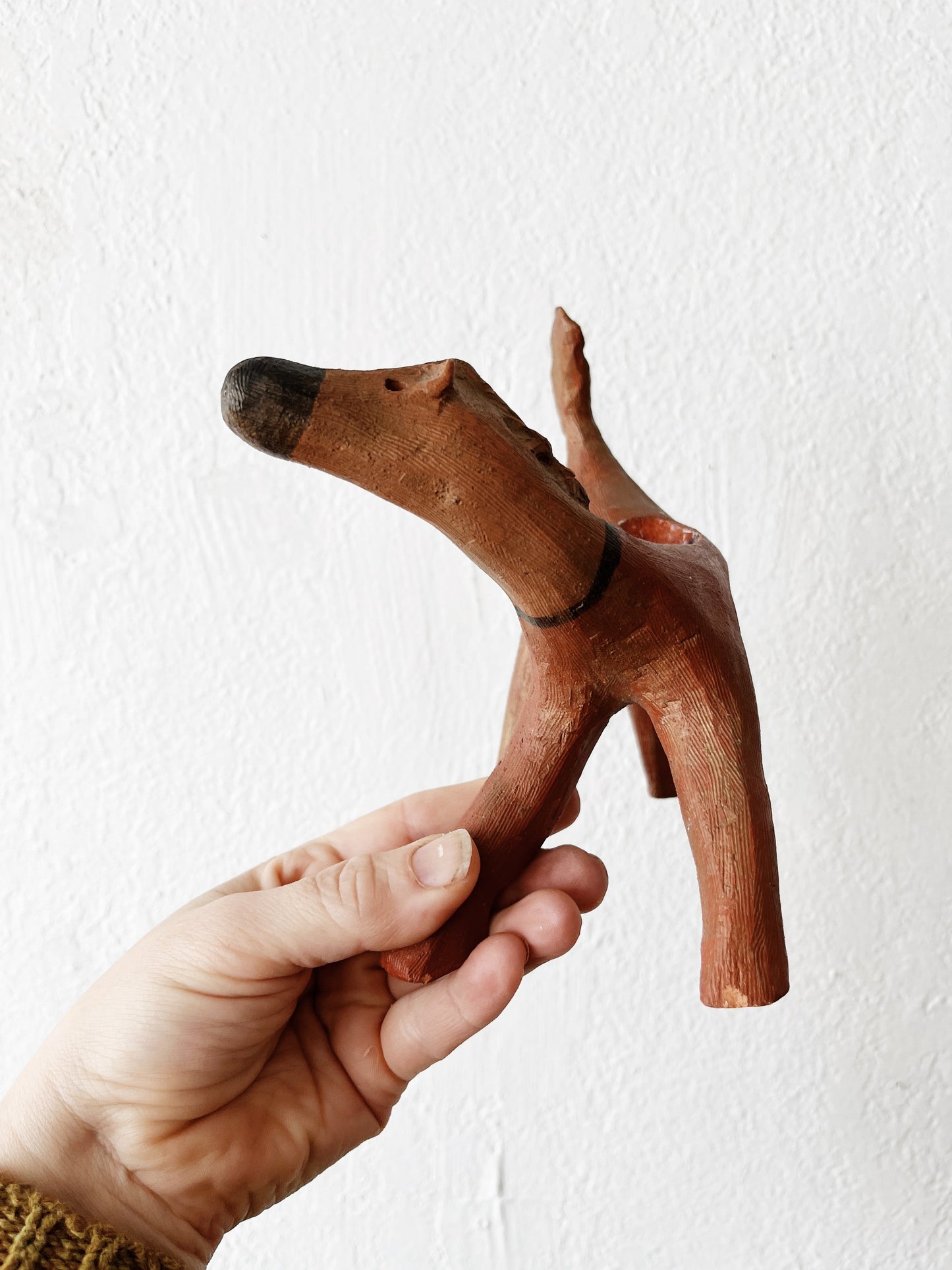 Handmade Folk Art Ceramic Animal