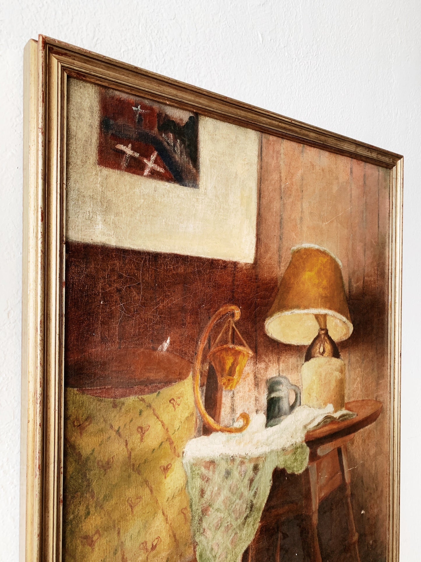 Large Framed Antique Oil Painting