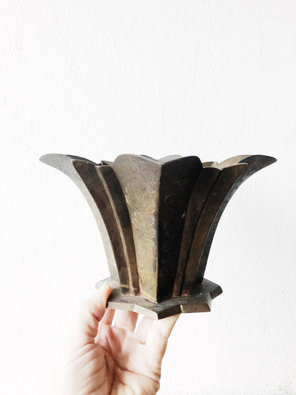 Vintage Solid Brass Urn
