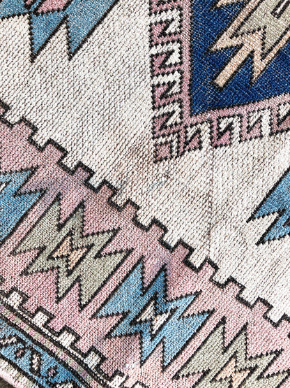 Vintage Turkish Kars Wool Kilim Rug