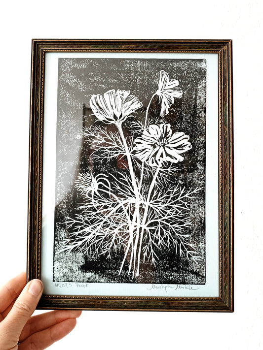 Vintage Original Framed Etching