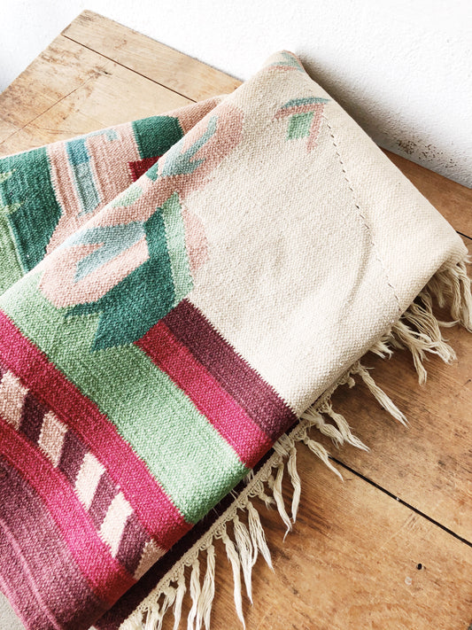 Wool and Cotton Dhurrie Rug