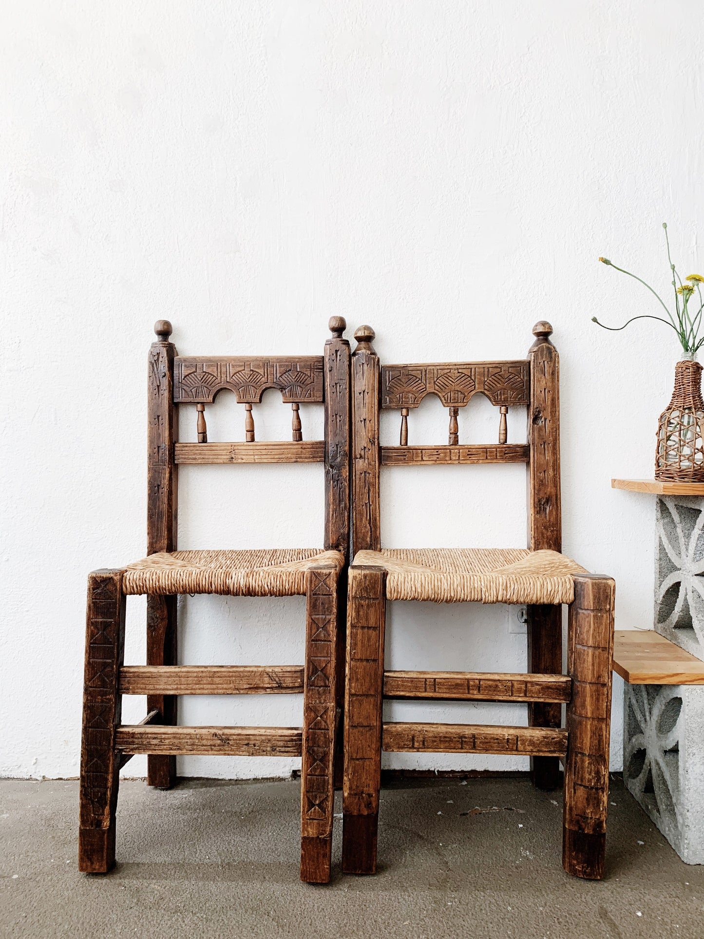 Mexican Carved Wood Chair